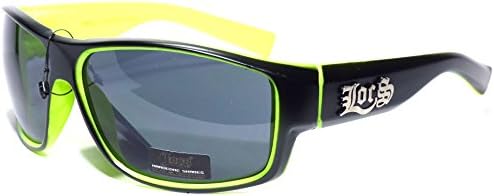 #LC36-S1 LOCS Hardcore Shades Green Wrap Men's Sport Sunglasses