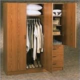 Ameriwood Systembuild Wardrobe Armoire In Oak