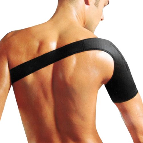 uxcell® Elastic Single Sleeves Shoulder Support Protector Brace Black