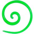 12 Gauge Green Acrylic Glow in the Dark Spiral Taper