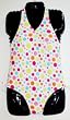 Girls White/Multi Dots One-Piece Swimsuit by In Gear. Sizes 4/5 to 14/16.