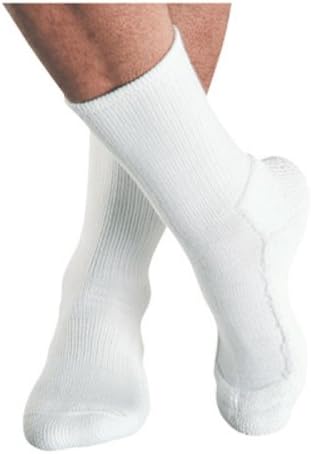 Therasock Double Sock System (Color Is Navy, Length: Crew, Size: Large)