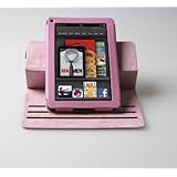 Poetic (TM) 360 degree Rotary leather case for Amazon Kindle Fire (Landscape / Portrait View) Light Pink