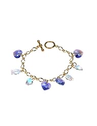 Gold-filled Aquamarine and Capri Blue Kuuipo Bracelet