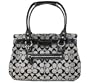 Women's Penelope Black White/Black Signature Jacquard Satchel: Black White/Black Satchel