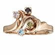 14K Rose Gold Mother's Ring - 4 Gemstone -- YOU CHOOSE THE COLORS!