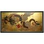 Great ChineseLunar Asian New Year Gift Idea - 36" x 72" Sky Dragon Gold Leaf Wall Art Screen