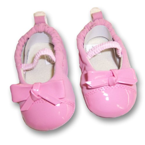 Infant Toddler Girl's Pink Patent Shoe with Bow