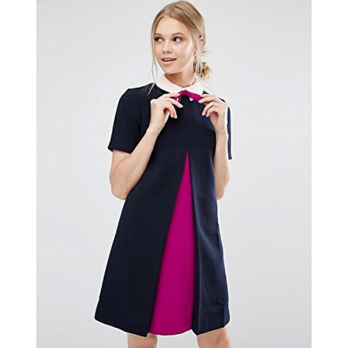 テッドベーカー トップス ワンピース Ted Baker Wonce Tunic Dress with Contras Navy [並行輸入品]