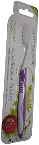Ecofam Toothbrush Adult, 4-Pack, Green, Red, Purple, Blue