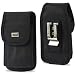 (PLUS SIZE) Heavy Duty Rugged Nylon Canvas Protective Carrying Cell Phone Case Pouch (with Metal belt Clip) for IPHONE 3G/4S (PLUS SIZE- (Fits With SINGLE LAYER PROTECTOR/SKIN ALREADY ON THE IPHONE) - BLACK