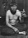 1917 NATIVE AMERICAN ALASKA ESKIMO SMOKING PIPE PHOTO