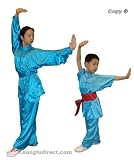 Kung Fu Tai Chi Uniform - Brandless Sky Blue / Adult Short Sleeve