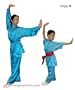 Kung Fu Tai Chi Uniform - Brandless Sky Blue / Adult Short Sleeve