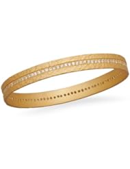MMA Silver - 14 Karat Gold Plated Sterling Silver Eternity Bangle