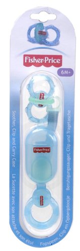 Childrens Toyshop   : Fisher Price Silicone Child Soother with Clip and Case
