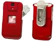 PREMIIUM RED RUBBER COATED PROGUARD COVER HARD CASE (With Optional Removable Belt Clip) for SANYO DLX (8500) - RETAIL PACKAGING