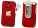 PREMIIUM RED RUBBER COATED PROGUARD COVER HARD CASE (With Optional Removable Belt Clip) for SANYO DLX (8500) - RETAIL PACKAGING