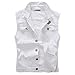 Najia Symbol Men's Slim Fit Retro Cow Light Blue Denim Vest 167