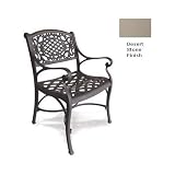 Meadow Decor Amazon Cast Aluminum Dining Chair - Curved Style - Desert Stone Finish
