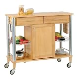 Chef's Classics Executive Cart- Natural/ Chrome