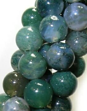 8mm Moss Agate Round Beads