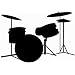 Drummer Drums Chalkboard Wall Decal Sticker Applique Mural CHK0009DR Kids Room Decor