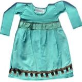Turquoise Vintage Tea Towel Dress Size: 3-6 Months