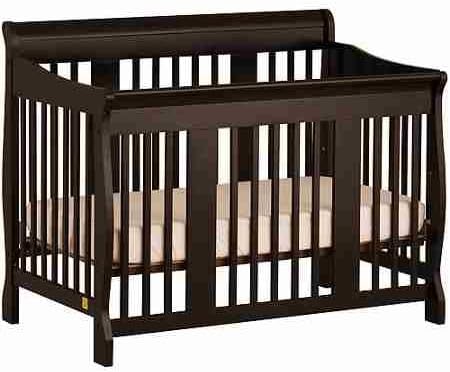 StorkCraft Tuscany 4-in-1 Stages Baby Crib in Black Finish