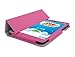 iShoppingdeals - Tulip Pink Folding Folio Cover Skin Case and Clear Screen Protector for RCA 8