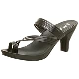 MIA Womens Adena Toe Thong,Black Leather,8 M US