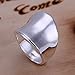 joyliveCY CY-Buity Korean Style 925 Sliver Plated Polish Concision for Thumb Band Ring 8 Size