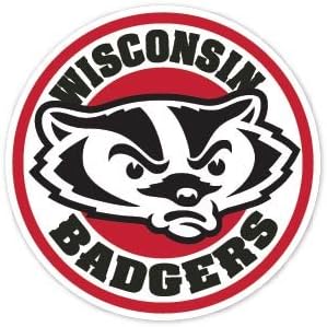 Wisconsin Badgers NCAA Vinyl Sticker Decal 5"x5" Car Truck Bumper