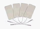 Premium 8 Pack of 2 x 4 Large White Foam Backed Electrodes with Tyco ® Gel 2 Resealable Packs of 4 Electrodes Each by ProPatch® Great for Lower Back