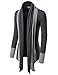 TheLees (NKCD94 Open Front Double Shawl Collar Cardigan Sweaters Charcoal US S(Tag Size S)