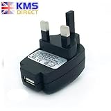 KMS DIRECT 1000 MA BLACK MAINS USB 2.0 high technology travel adapter charger