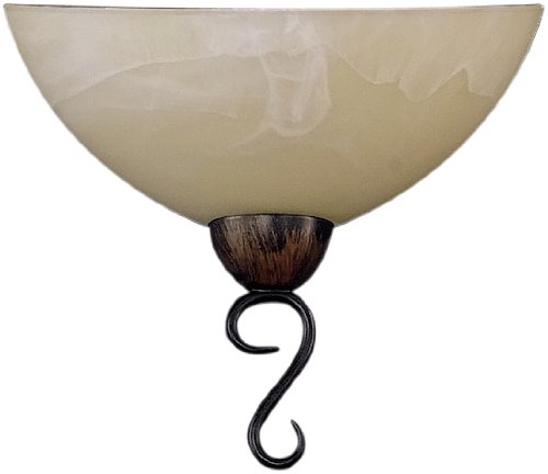 Honsel Leuchten 31341 Wandleuchte rostfarbig antik Glas alabasterfarbig champ Preisvergleich