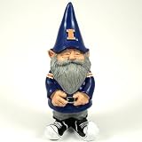 ILLINOIS FIGHTING ILLINI LOGO GOOD LUCK GARDEN GNOME