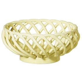 Ceramic Woven Basket - Yellow Buttercup by