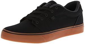 DC Men's Anvil TX Skate Shoe,Black/Gum,11.5 M US
