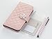 iPhone 6 Case, Wallet Case for iPhone 6 4.7 - ULAK Flower Design Synthetic Leather Card Holder Magnetic Flip Stand Case for iPhone 6 4.7 inch (Pink)