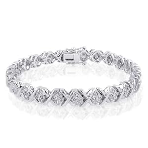 Sterling Silver 1.00 Carat Diamond Bracelet by