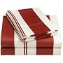 Regency Collection 300 Thread-Count Havana Stripe Queen Sheet Set, Spice