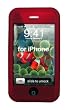Apple iPhone Red Rubberized Hard Cover Case Protector