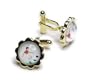 GOLD-Colored Men's Cuff Links. Soccer player football Cufflinks.