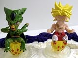 Unique Dragon Ball Z 17 Piece Birthday Cake Topper Featuring 10 Different Characters From The Dragon Ball Z World Sitting On Dragon Ball Z Crystal Balls, 1 Random Large Dragon Ball Z Crystal Ball, And 6 Dragon Ball Z Buttons