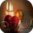 Coaster Set - 4 pcs - SQUARE - Designer Coasters: Christmas / Xmas - (CSXM-004)