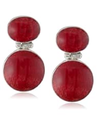Round and Oval Stabilized Sterling Silver Earrings
