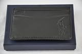 Polo Ralph Lauren Lambskin Wallet Card case with Money Clip Black