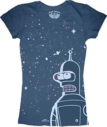 Futurama Junior's Navy T-Shirt Tee
